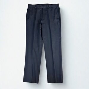 Brooks Brothers Madison Dress Pants Mens 38x32 Gray 100% Wool Flat Front Trouser